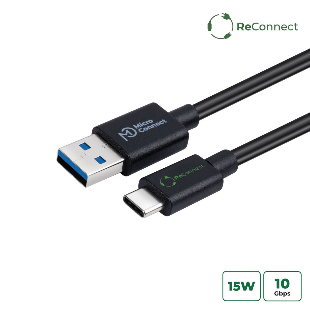Microconnect ECO-USB3.2CA0.25 cable USB USB 3.2 Gen 2 (3.1 Gen 2) 0,25 m USB A USB C Negro