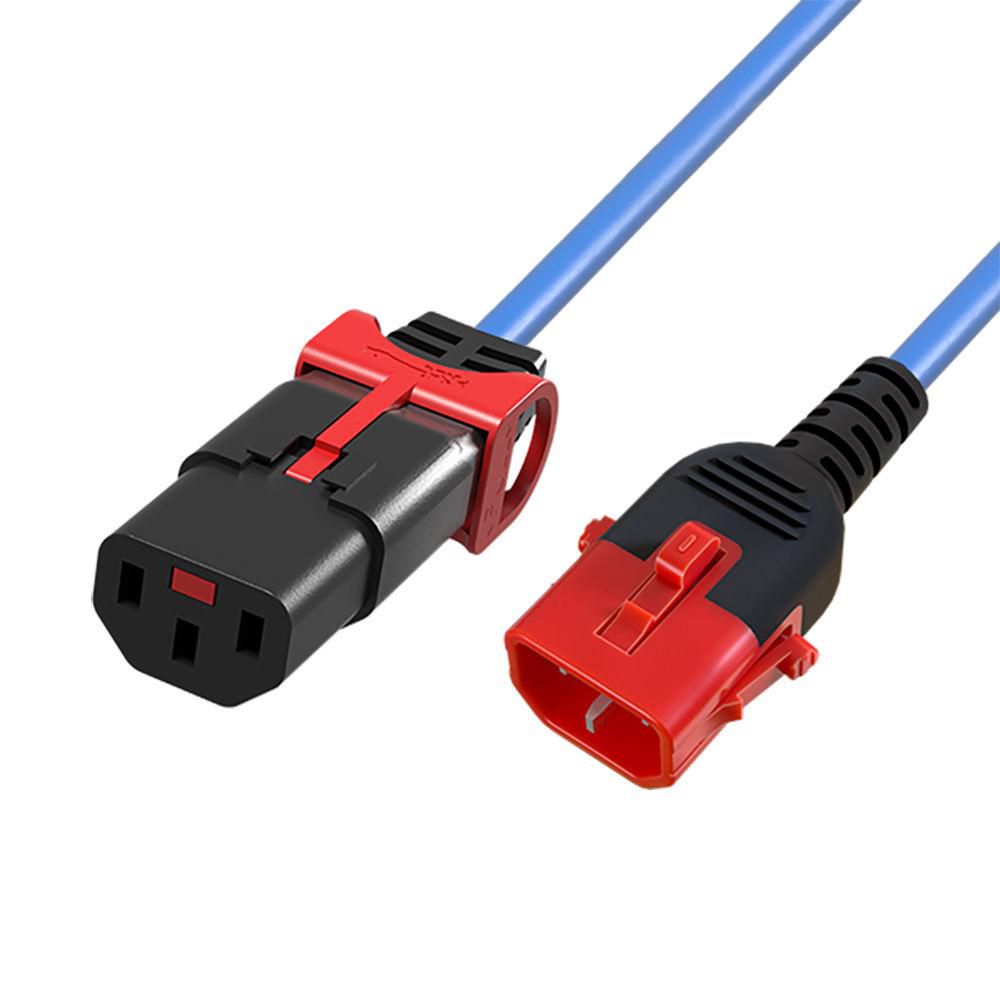 Microconnect MC-DUALC13C14S-3B cable de transmisión Azul 3 m C13 acoplador C14 acoplador
