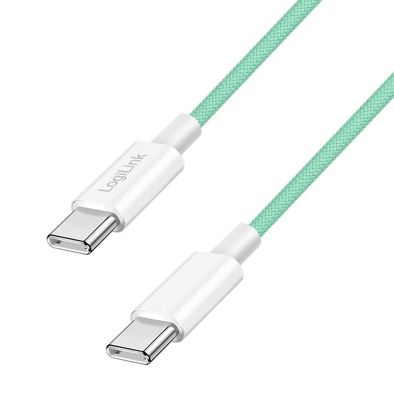 LogiLink CU0348 cable USB USB 2.0 1,5 m USB C 0,48 Gbit/s 60 W Verde