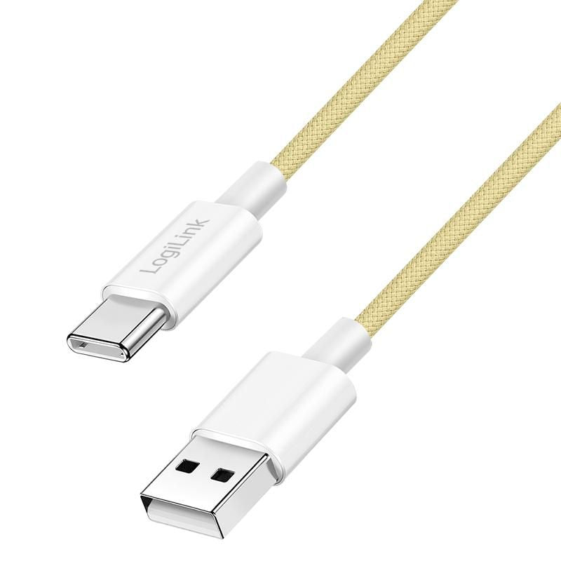 LogiLink CU0334 cable USB USB 2.0 1,5 m USB A USB C 0,48 Gbit/s 60 W Amarillo