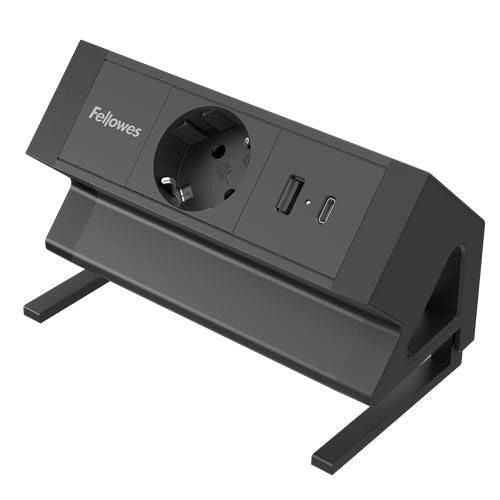 Fellowes 100137172 base múltiple 2 m 1 salidas AC Interior Negro