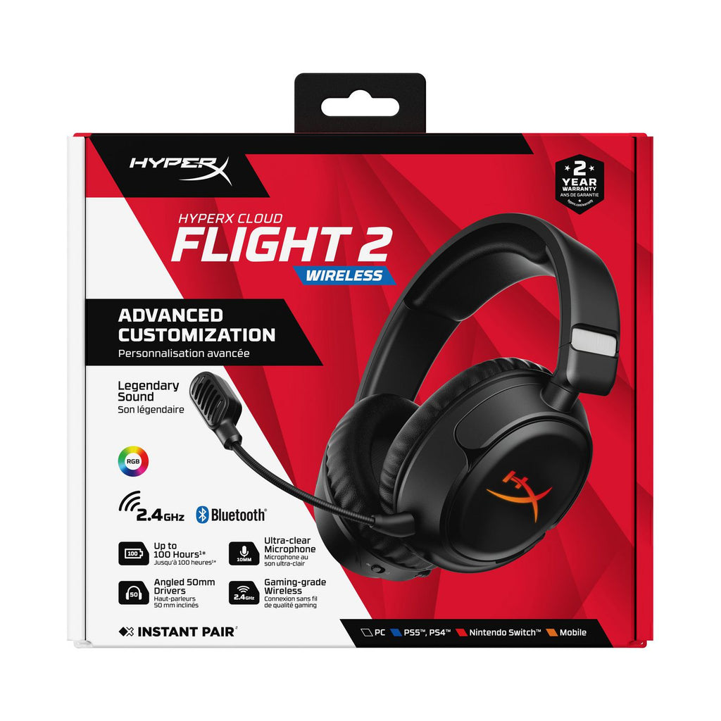 HyperX Cloud Flight 2 Auriculares Inalámbrico Diadema Juego Bluetooth Negro