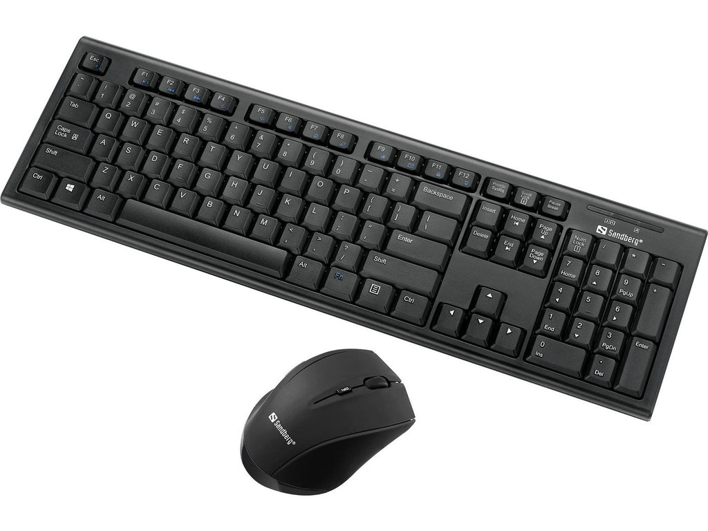 Sandberg 631-23 teclado Ratón incluido Hogar / Oficina RF inalámbrico QWERTY Inglés Negro