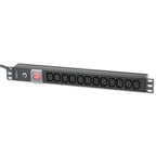 Techly 023776 base múltiple 2 m 12 salidas AC Interior Negro