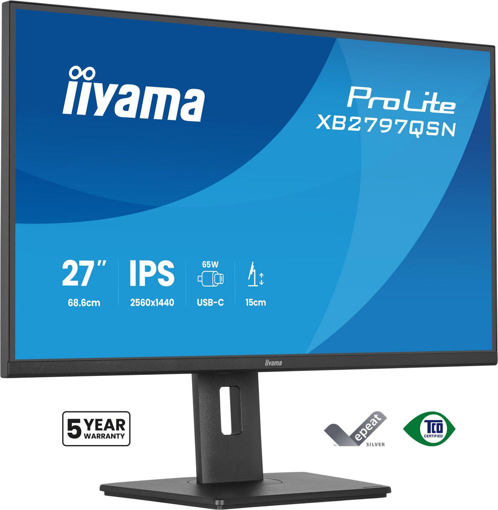 iiyama ProLite XB2797QSN-B1 pantalla para PC 68,6 cm (27") 2560 x 1440 Pixeles Quad HD LCD Negro