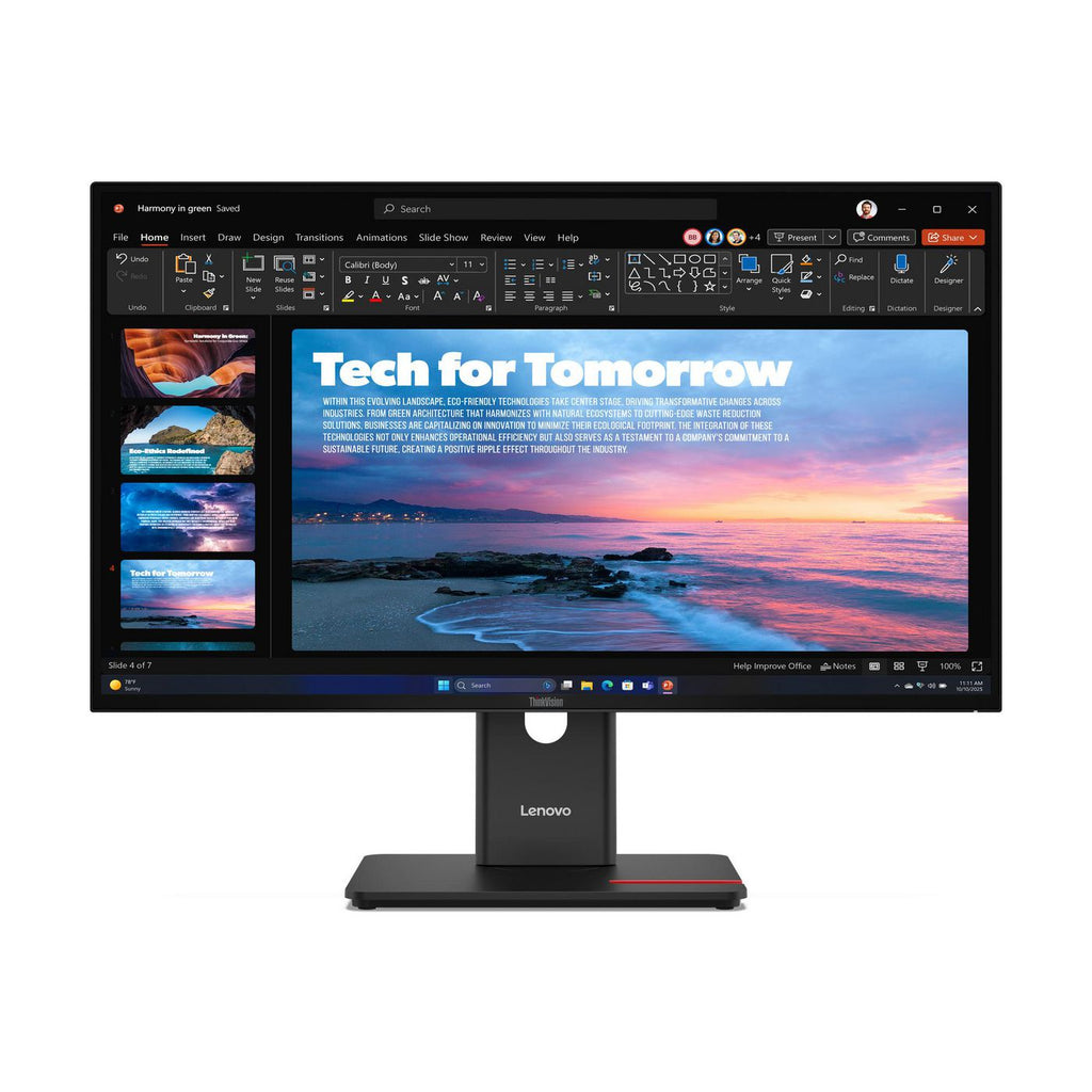 Lenovo ThinkVision T27QD-40 pantalla para PC 68,6 cm (27") 2560 x 1440 Pixeles Wide Quad HD LED Negro