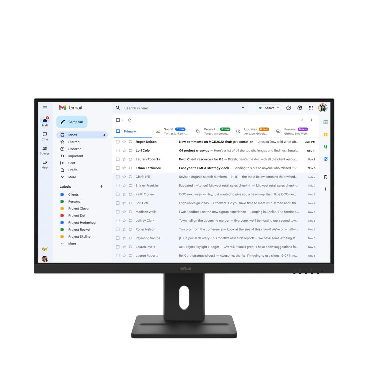 Lenovo ThinkVision E27-40 pantalla para PC 68,6 cm (27") 1920 x 1080 Pixeles Full HD LCD Negro