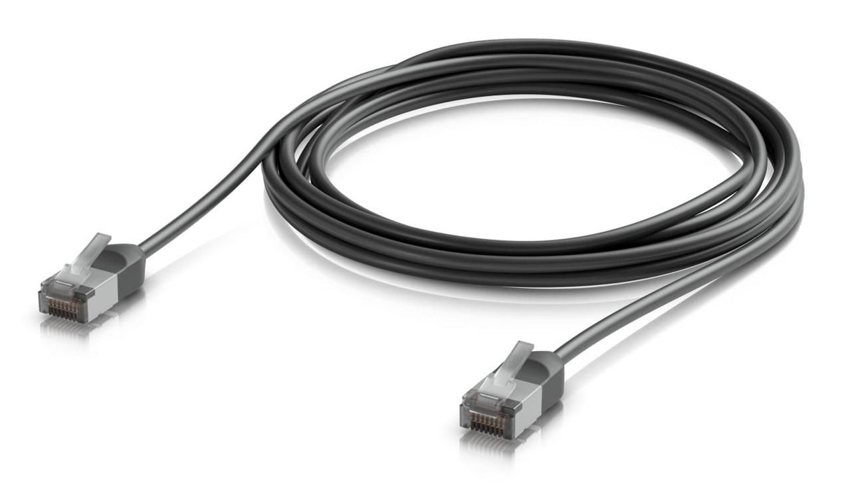 Ubiquiti Ultra-thin, rugged, shielded UACC-CABLE-PATCH-OUTDOOR-C6A-3M-BK