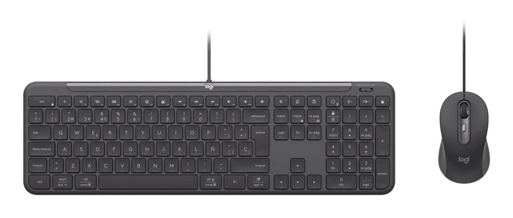 Logitech Signature Slim Combo MK620 For Business teclado Ratón incluido Hogar / Oficina USB QWERTY Nórdico Grafito