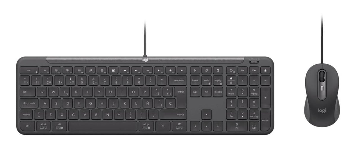 Logitech Signature Slim Combo MK620 For Business teclado Ratón incluido Hogar / Oficina USB QWERTY Nórdico Grafito