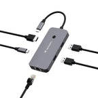 Verbatim CMH-05 USB Tipo C 5000 Mbit/s Plata