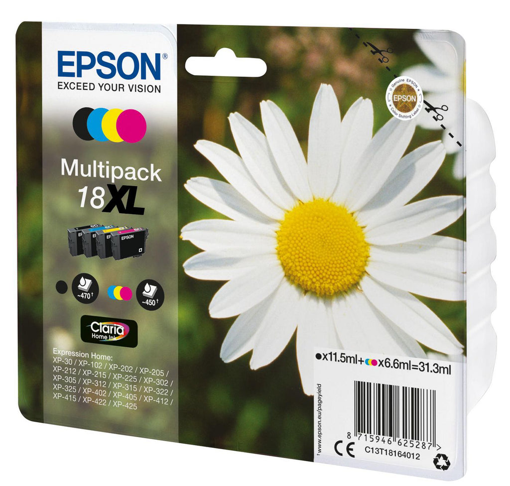 Epson Daisy C13T18164022 cartucho de tinta 1 pieza(s) Original High (L) Yield Negro, Cian, Magenta, Amarillo