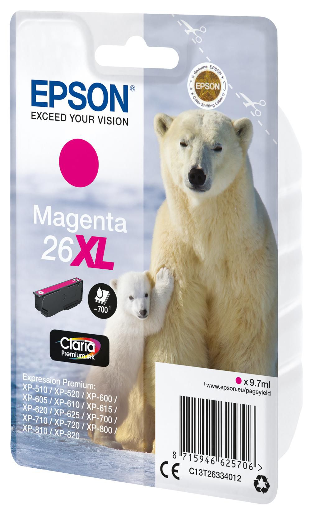 Epson Polar bear C13T26334012 cartucho de tinta 1 pieza(s) Original High (L) Yield