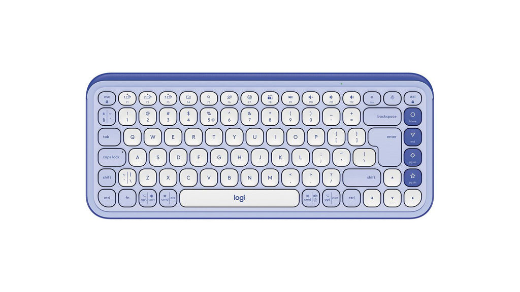 Logitech POP Icon Keys teclado Universal Bluetooth QWERTY Internacional de EE.UU. Lila, Blanco