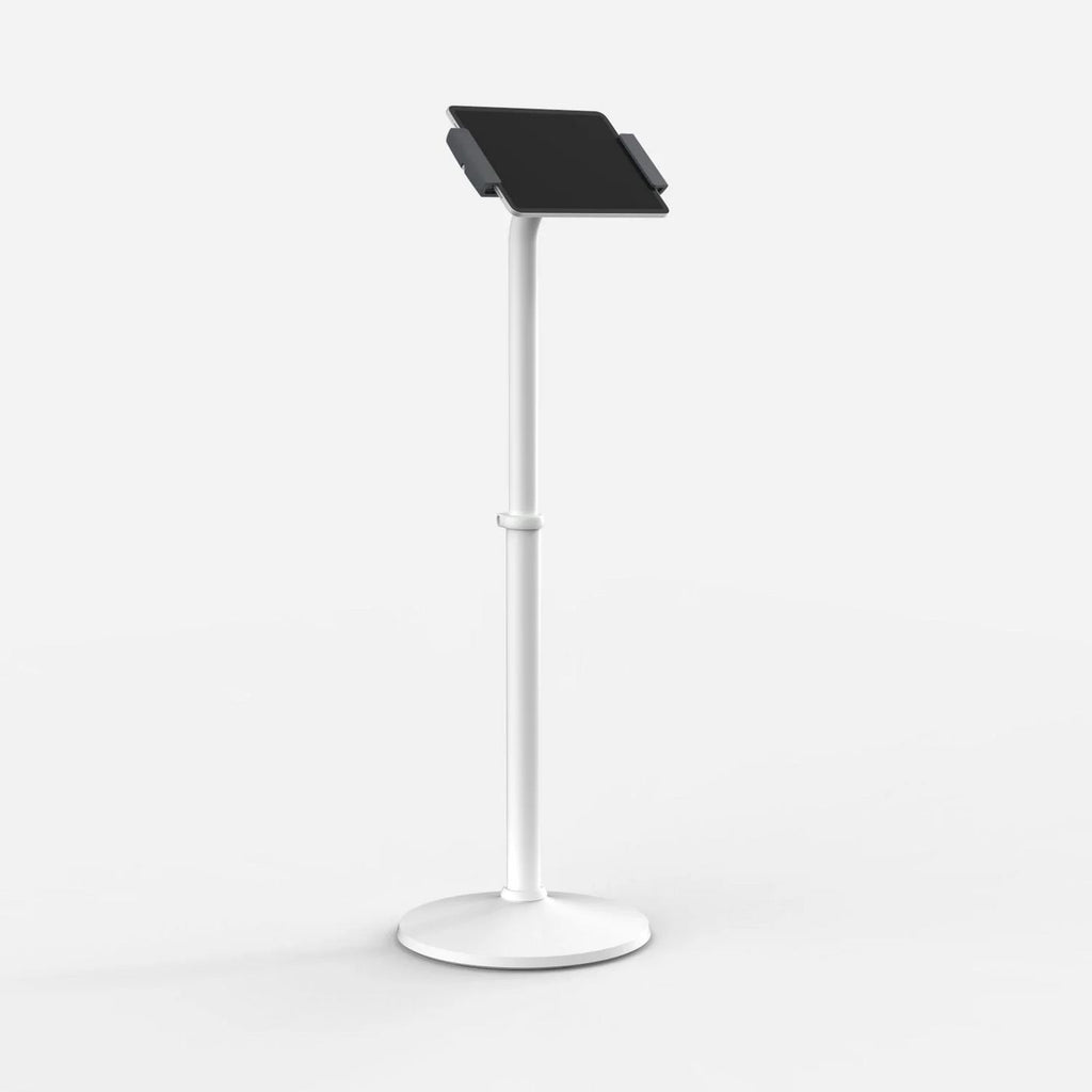 Capture Height Adjustable Tablet Floor Stand (White) Blanco