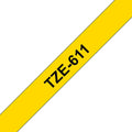 Brother TZE-611 cinta para impresora de etiquetas Negro sobre amarillo