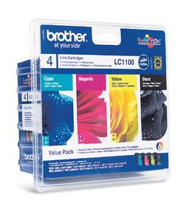 Brother LC1100VALBPRF cartucho de tinta 4 pieza(s) Original Rendimiento estándar Negro, Cian, Magenta, Amarillo
