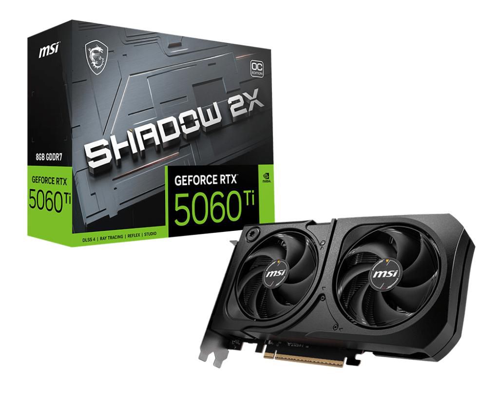 MSI GEFORCE RTX 5060 TI 8G SHADOW 2X OC PLUS tarjeta gráfica NVIDIA 8 GB GDDR7