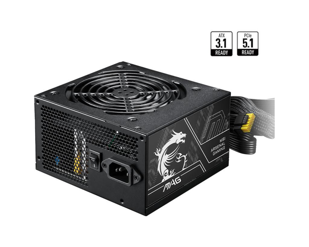 MSI MAG A750BN PCIE5 II unidad de fuente de alimentación 750 W 24-pin ATX ATX Negro