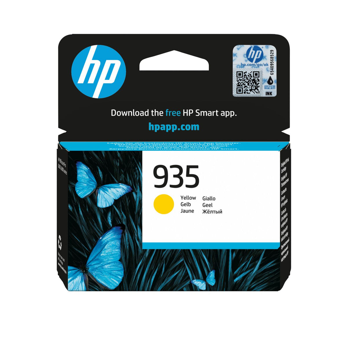 HP 935 Yellow Original Ink Cartridge cartucho de tinta 1 pieza(s) Estándar