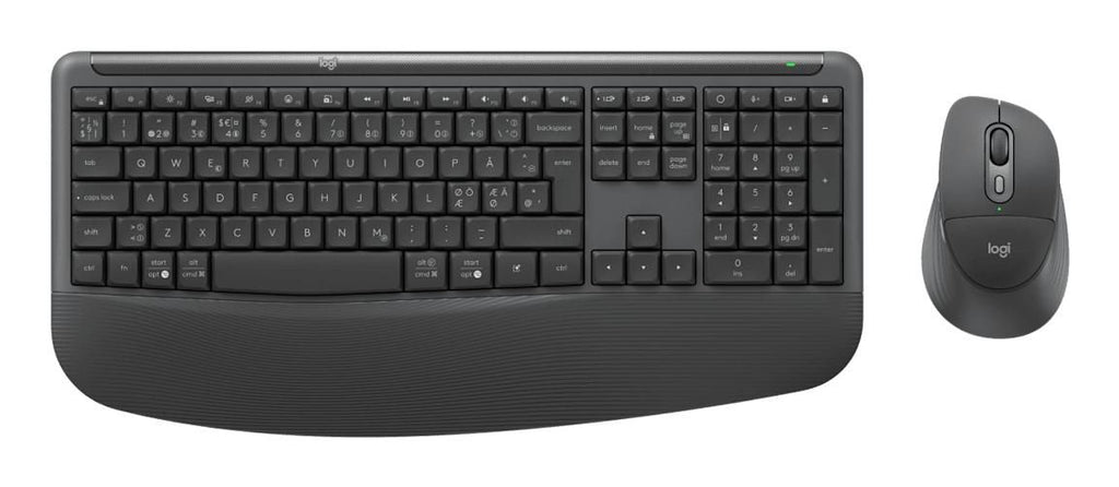 Logitech Signature Comfort Plus Combo MK880 for Business teclado Ratón incluido Oficina RF Wireless + Bluetooth QWERTY Danés, Noruego, Sueco, Finlandés Grafito