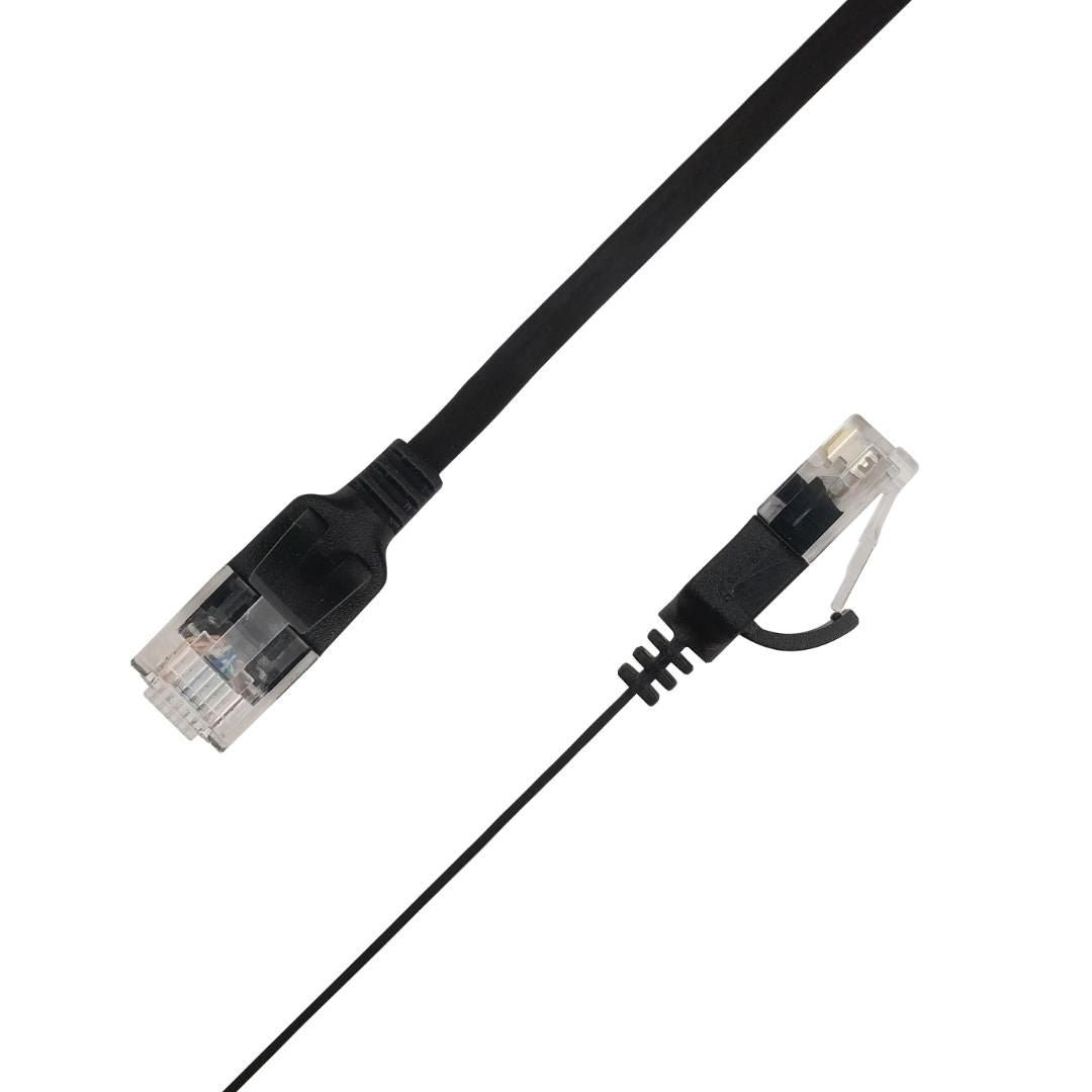 LinkIT Flat U/UTP Cat6A Black 2m AWG UTP-FL6A-00200-BLK