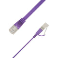 LinkIT Flat U/FTP Cat6A Purple 0.75m STP-FL6A-00075-PU