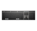 HP 725 Multi-Device Rechargeable Wireless Keyboard teclado Hogar / Oficina RF Wireless + Bluetooth Negro