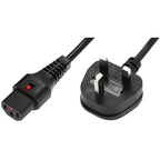 Microconnect Powercord C13 IEC Lock - UK black 1 m, PC935 Negro Enchufe tipo G C13 acoplador