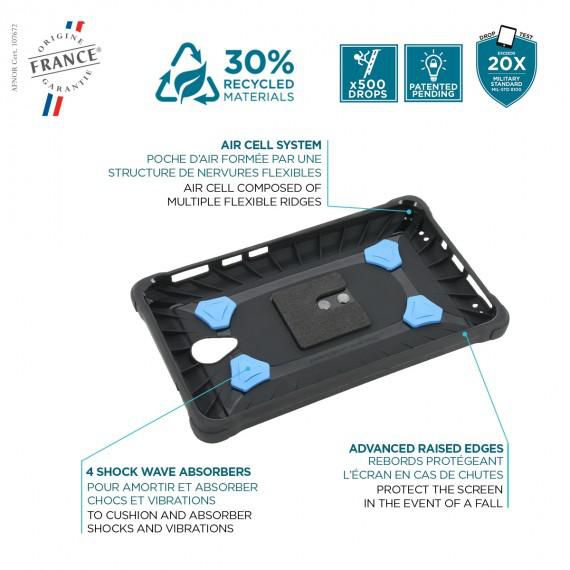 MOBILIS PROTECH - Case + 360° handstrap + kickstand for Galaxy Tab Active5 8''