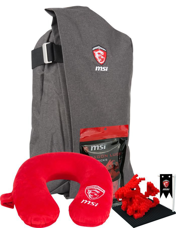 MSI Dragon Fever Summer GS Series 43,2 cm (17") Funda tipo mochila Gris, Rojo
