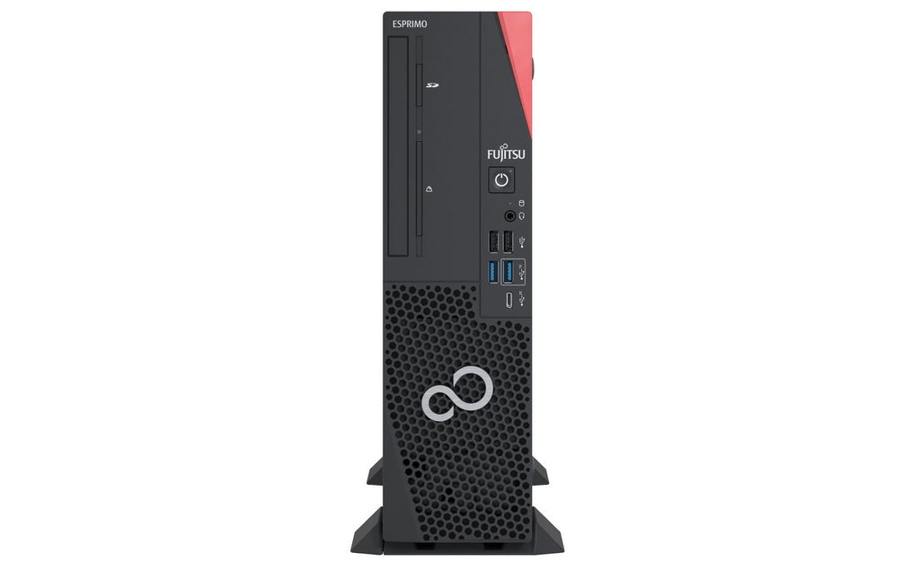 Fujitsu ESPRIMO D7011 Intel® Core™ i5 i5-10500 8 GB DDR4-SDRAM 512 GB SSD Windows 10 Pro SFF Mini PC Rojo, Negro