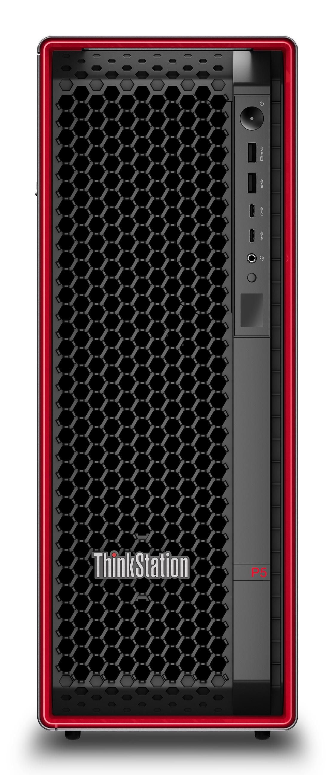 Lenovo ThinkStation P5 Intel® Xeon® W w5-2545 128 GB DDR5-SDRAM 1 TB SSD NVIDIA RTX 4500 Ada Windows 11 Pro for Workstations Torre Puesto de trabajo Negro, Rojo