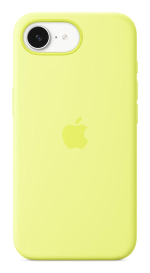 Coque en silicone Apple pour iPhone 16e Jaune néon