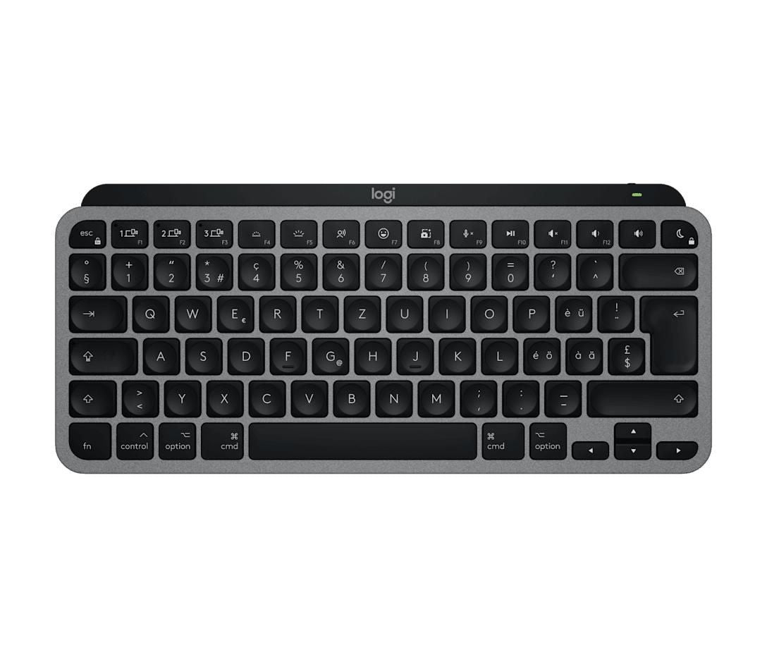 Logitech MX Keys Mini For Mac teclado Hogar / Oficina Bluetooth QWERTZ Suizo Negro, Gris
