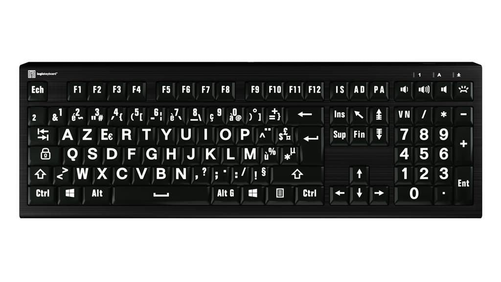 Logickeyboard Keyboard Universal Usb Azerty LKB-LPWB-A2PC-FR