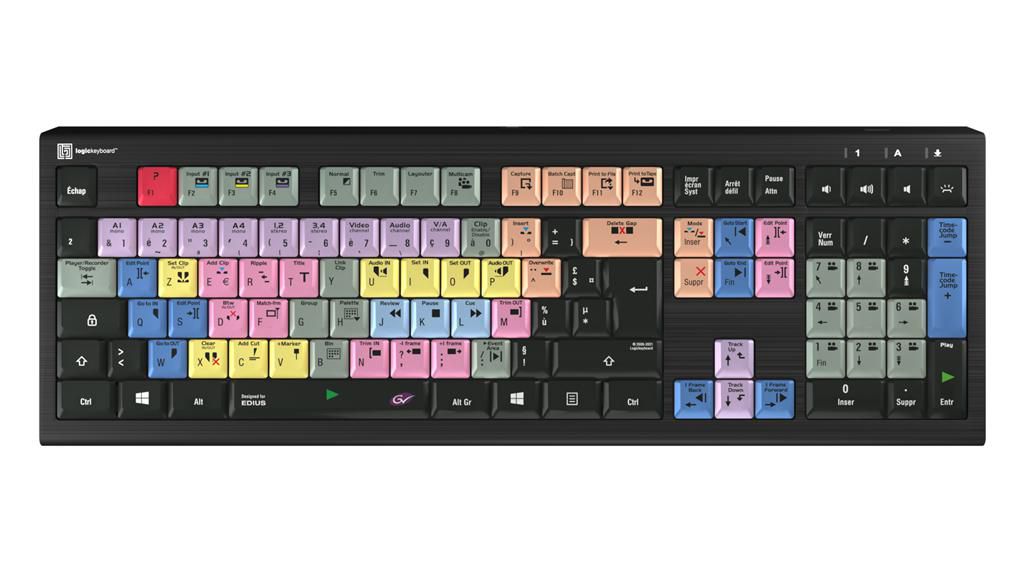 Logickeyboard Keyboard Universal Usb Azerty LKB-EDIUS-A2PC-FR