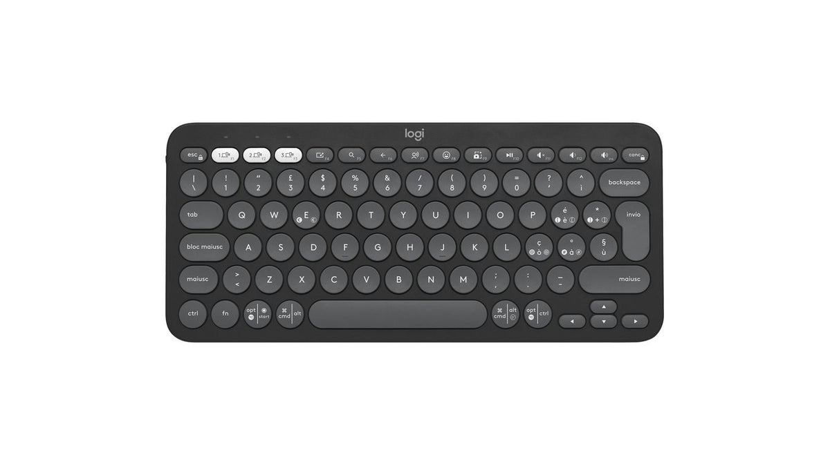 Logitech Pebble Keys 2 K380s teclado Universal Bluetooth QWERTY Italiano Grafito