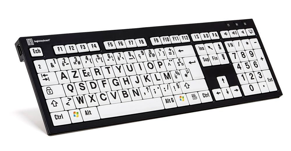 Logickeyboard Nero Keyboard Home Usb Azerty LKB-LPBW-BJPU-FR