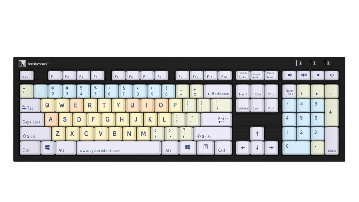 Logickeyboard Nero Keyboard Home/Office Usb LKB-DYSLEX-BJPU-UK
