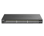 D-Link DGS-1250-52XP Gestionado L2+/L3 Gigabit Ethernet (10/100/1000) Energía sobre Ethernet (PoE) Escritorio Negro