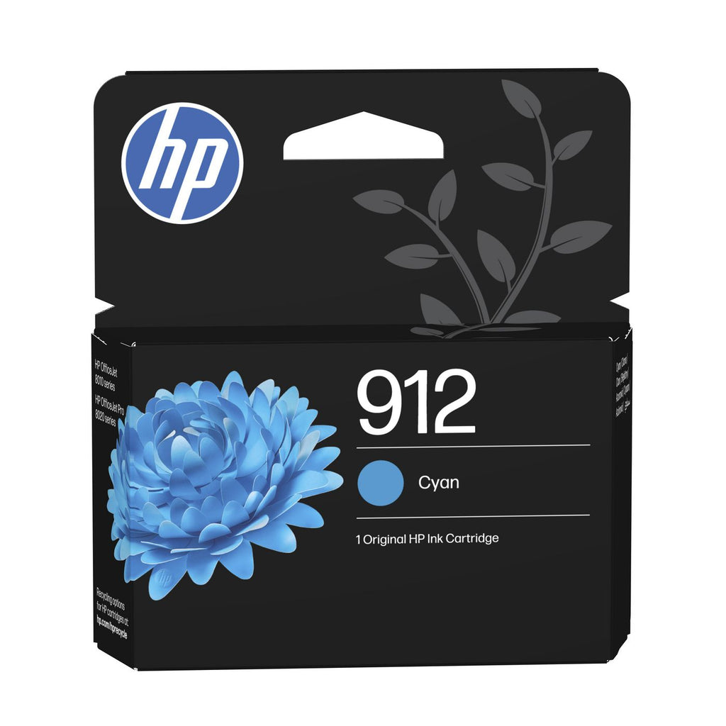 HP 912 Cyan Original Ink Cartridge cartucho de tinta 1 pieza(s) Rendimiento estándar