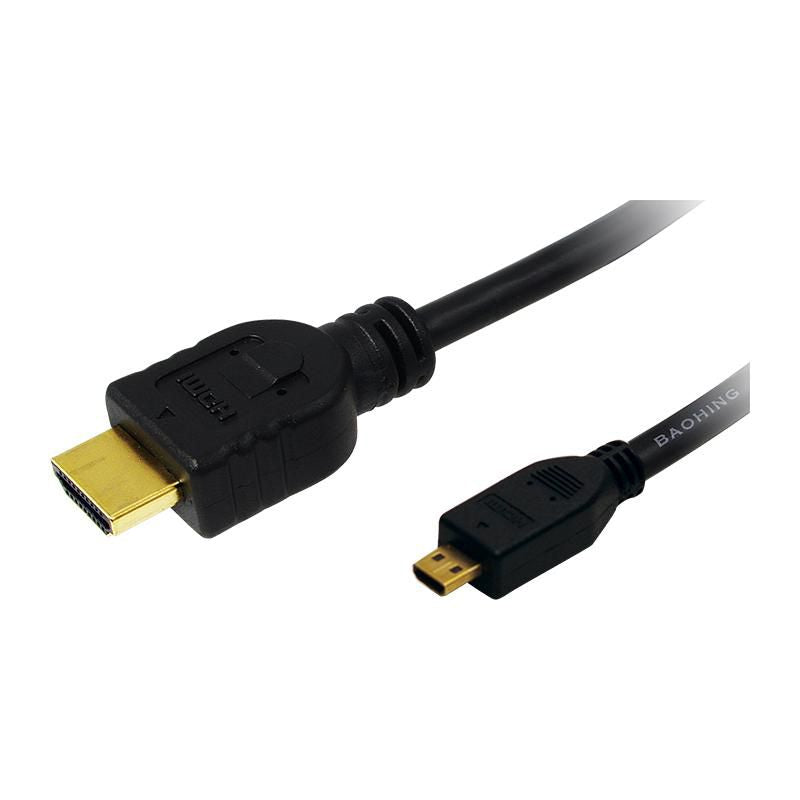 LogiLink CH0032 cable HDMI 2 m HDMI tipo A (Estándar) HDMI tipo D (Micro) Negro