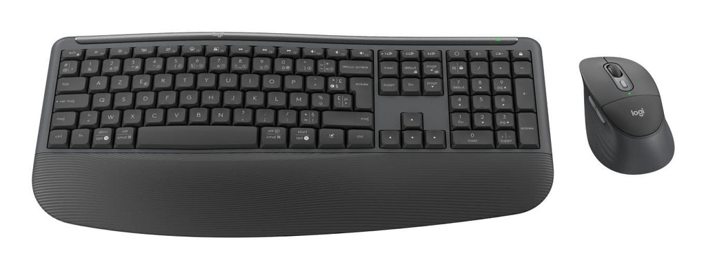 Logitech Signature Comfort Plus Combo MK880 for Business teclado Ratón incluido Universal USB + Bluetooth AZERTY Francés Grafito