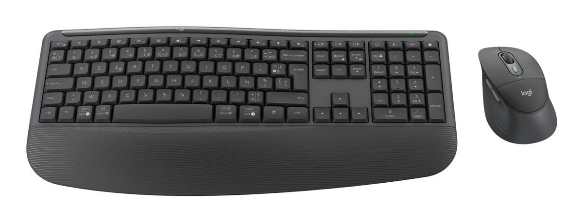 Logitech Signature Comfort Plus Combo MK880 for Business teclado Ratón incluido Universal USB + Bluetooth AZERTY Francés Grafito