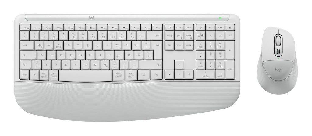 Logitech Signature Comfort Plus Combo MK880 teclado Ratón incluido Universal RF Wireless + Bluetooth QWERTZ Alemán Blanco