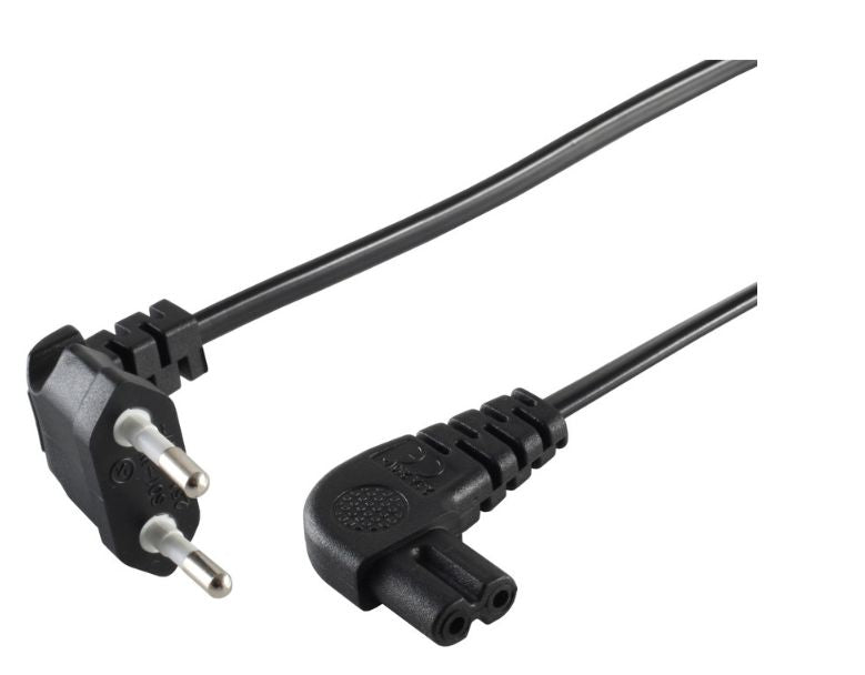 Microconnect Power Cord CEE 7/16 - C7 angled 1.5m Negro 1,5 m Enchufe tipo C C7 acoplador