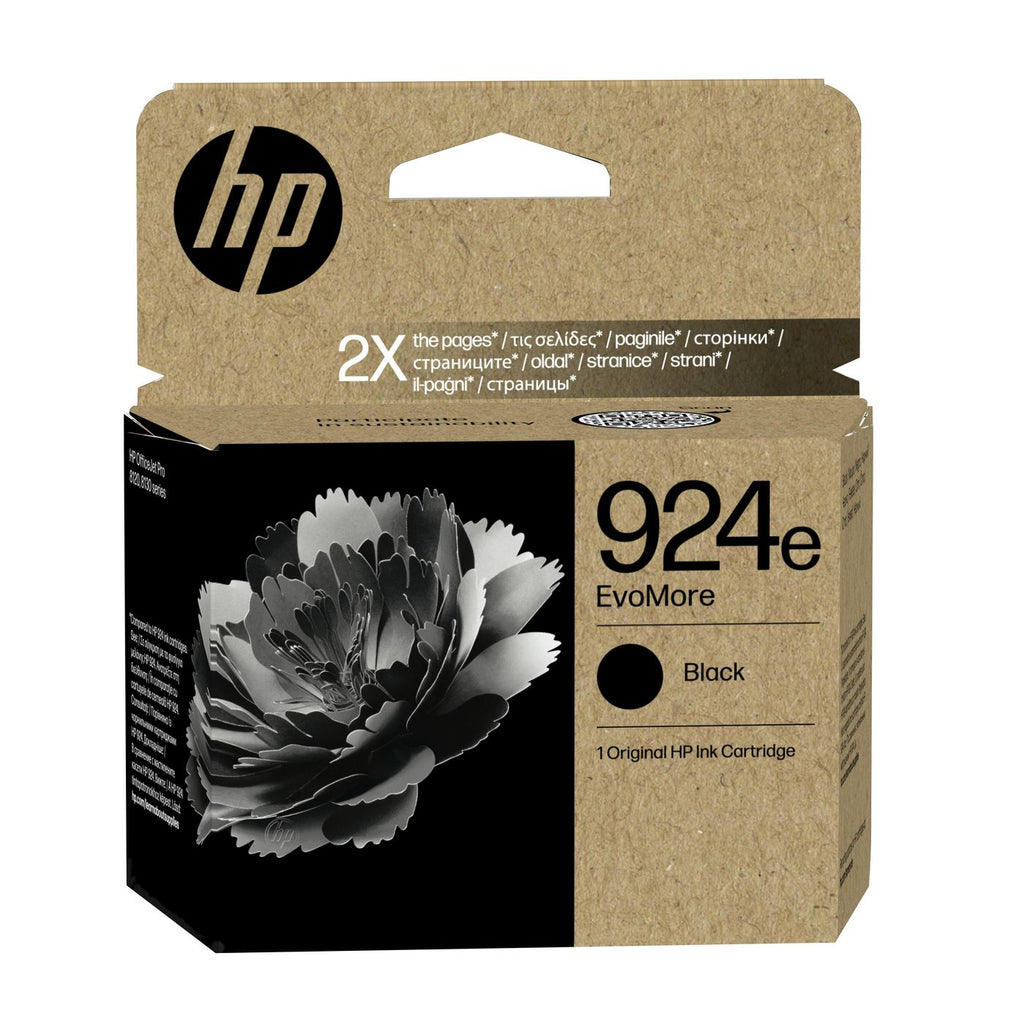 HP 924e EvoMore Black Original Ink Cartridge cartucho de tinta 1 pieza(s) Alto rendimiento (XL) Negro