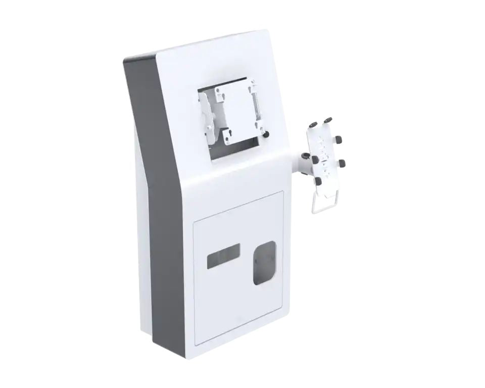Ergonomic Solutions SPFLEX011-X003 accesorio para terminal de punto de venta Montaje POS Negro, Blanco Metal