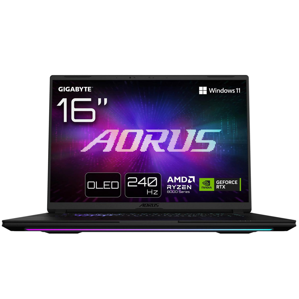 GIGABYTE AORUS MASTER 16 8XJJ4DEE64SP ordenador portatil AMD Ryzen™ 9 8940HX Portátil 40,6 cm (16") WQXGA 32 GB DDR5-SDRAM 1 TB SSD NVIDIA GeForce RTX 5070 Ti Laptop GPU Wi-Fi 7 (802.11be) Windows 11 Pro Negro Alemán